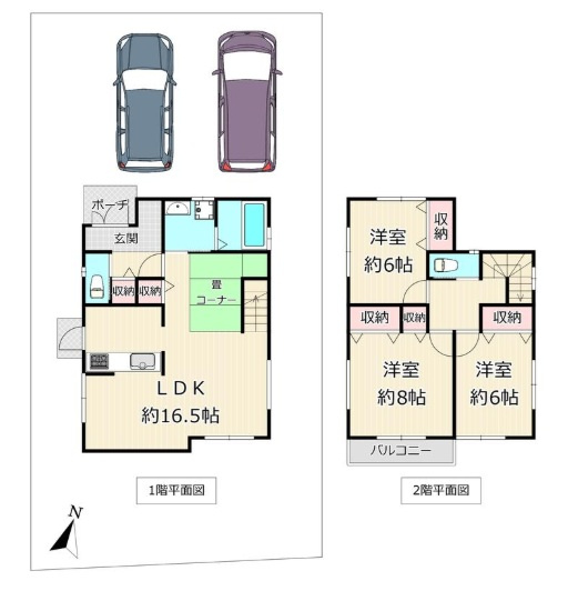 西多摩郡瑞穂町石畑　中古戸建の間取り