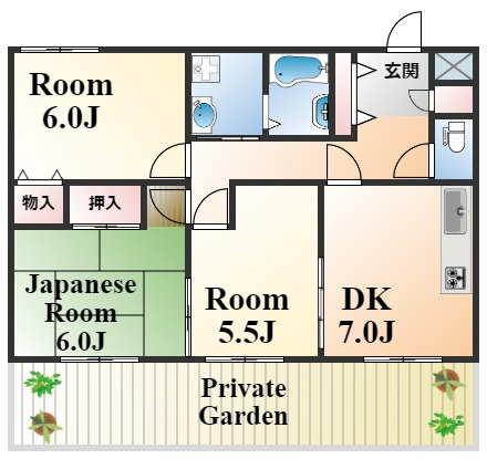 ハイム屋敷本の間取り