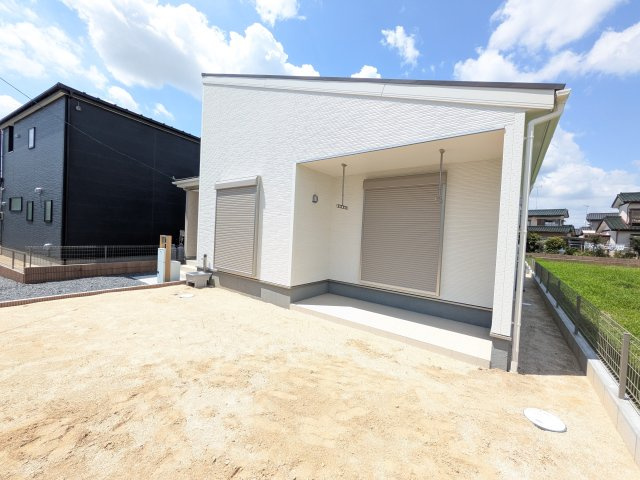 第1　常総市収納谷　新築戸建て　2号棟の庭|日当たりや広さを現地で体感してください。理想のガーデニングや家庭菜園を始めてみませんか。