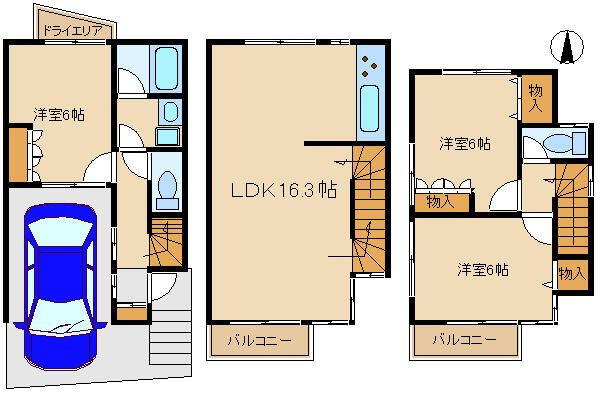 南千束３丁目戸建の間取り