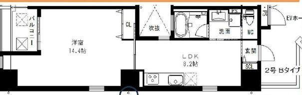 シエロ南堀江の間取り