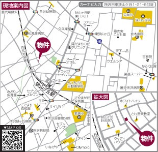 仲介手数料無料　ハートフルタウン所沢東狭山ヶ丘13期・新築全1棟の地図