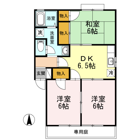 【間取り】 | フレンドリー９１　A棟