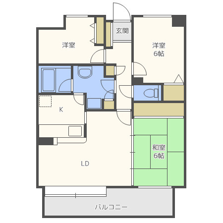 清喜スカイマンション二日市の間取り