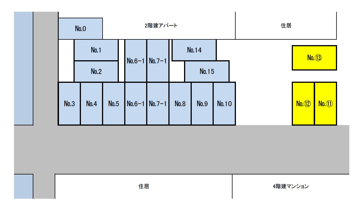 上戸田5丁目梅田パーキングの区画図