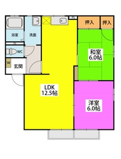 グリーンコートⅠ Cの間取り