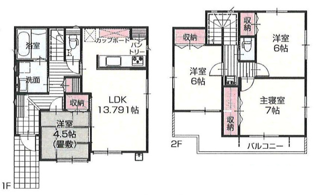 【間取り】 | 3人から4人家族には、新築戸建3LDKよりも広くゆったりした暮らしが出来る4LDKがおすすめです。家の中が広いことで、家族全員で団らんのできるリビングの他、子供1人に1部屋を割り当てることも可能です。