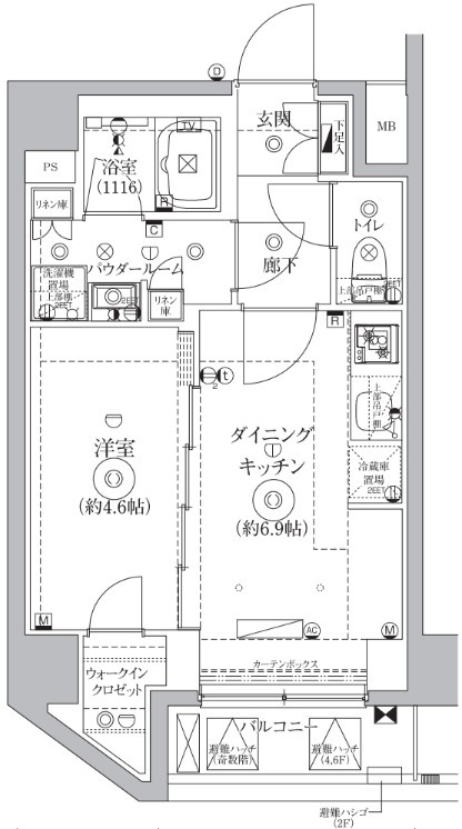 GENOVIA北池袋skygardenの間取り