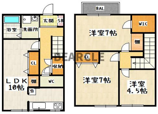 【間取り】 | テラスハウス渡邉