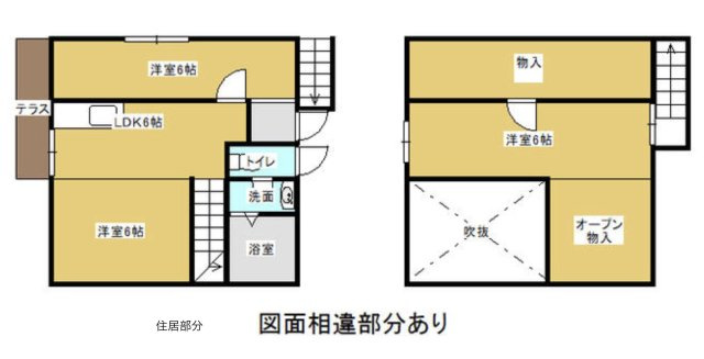大津市坂本８丁目の住宅付店舗戸建の間取り