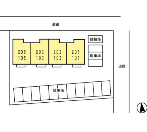 プランドール由布の区画図