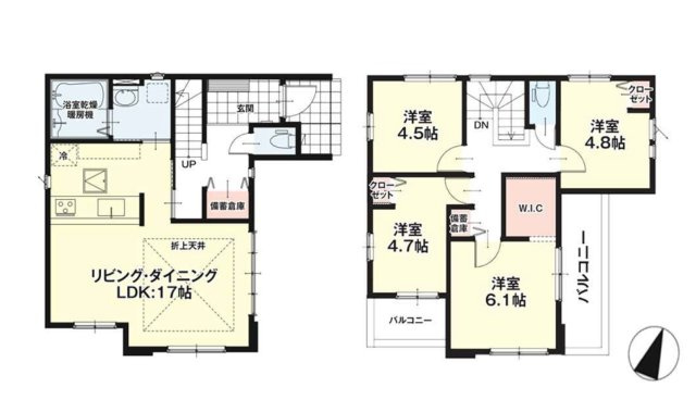 福岡市城南区友丘1丁目第2-2棟（2号棟）　の間取り