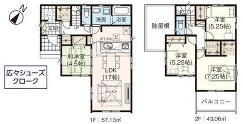 グラファーレ　岡山市東区瀬戸町旭ヶ丘【3期】【仲介手数料無料】の間取り