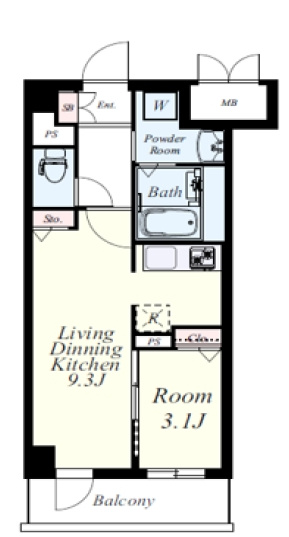 FMTレジデンス博多の間取り|使いやすい間取りです。