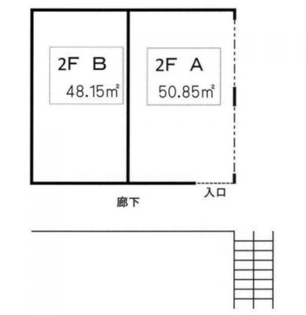 野洲市市三宅の店舗事務所の間取り