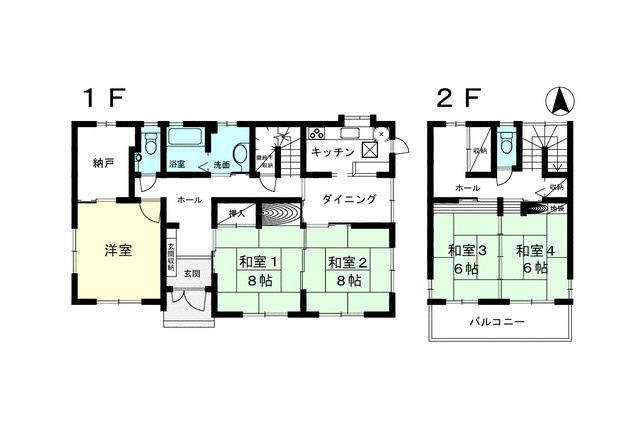 宇都宮市泉が丘5丁目　5ＳＤＫ　中古住宅の間取り|間取図