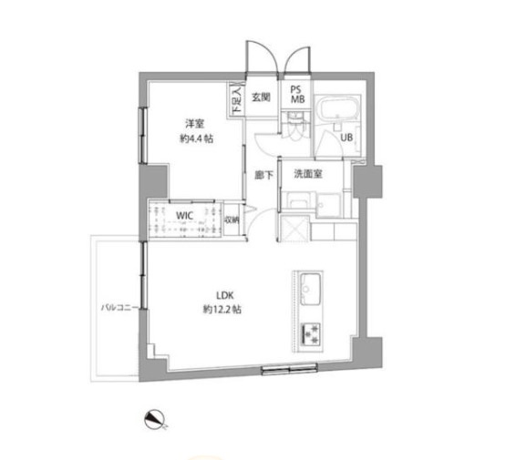 ★仲介手数料無料★五反田ロイヤルハイツの間取り