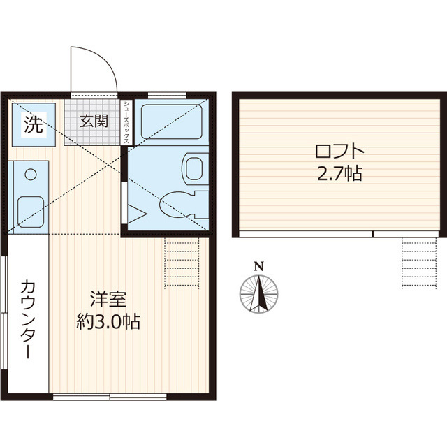 イーリスコート西横浜Ｂ棟の間取り
