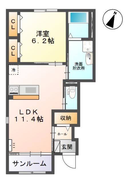 メルヴェーユⅡの間取り