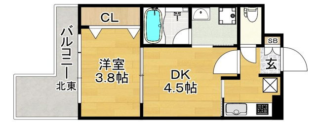 【間取り】 | アクタス天神セントラルタワー