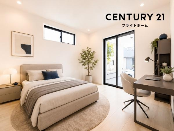 横浜市保土ケ谷区岩井町の新築一戸建の洋室|落ち着きのある洋室です！
休日はこちらでおくつろぎ下さい♪
※家具等はCGでの参考レイアウトです。