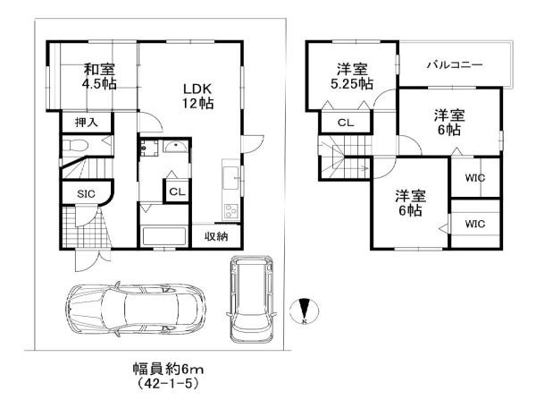 和歌山市木ノ本　中古戸建の間取り