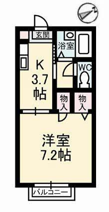 【間取り】 | ハイツ平成　B棟