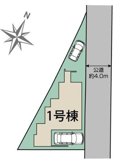 枚方市 養父東町　１号棟　新築 一戸建ての区画図