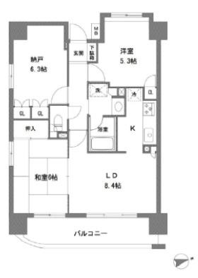 【間取り】 | LaVita 谷塚駅前II