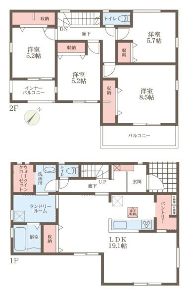 リーブルガーデン高塚台 ／新築一戸建の間取り