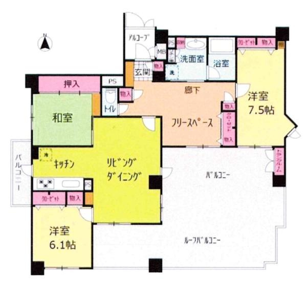 カーサビラ光ヶ丘の間取り|間取り図です