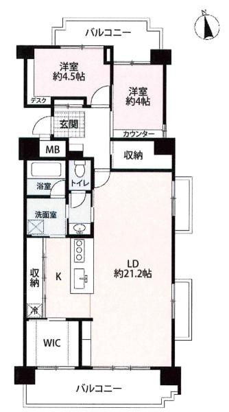エスポア岡崎の間取り|間取り図です