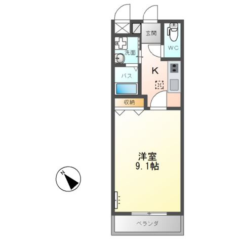 コンフォールTwo（コンフォールConfort 　Two）の間取り