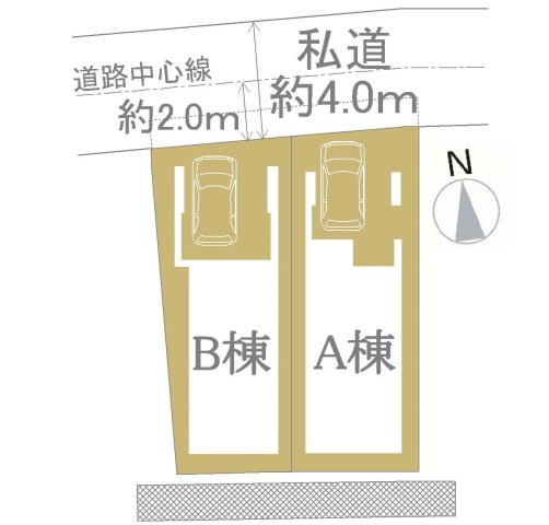 【横浜市西区久保町38-11全2棟新築戸建て】★仲介手数料無料★（稲荷台小学校・岩井原中学校）の区画図