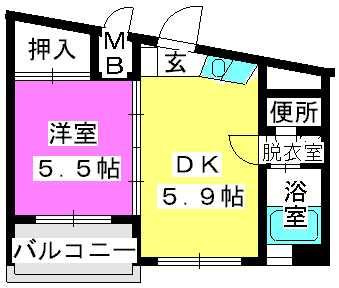 エスポワール姪浜の間取り