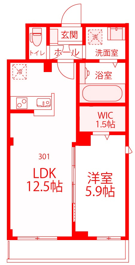 藤沢市亀井野１丁目の賃貸マンションの間取り