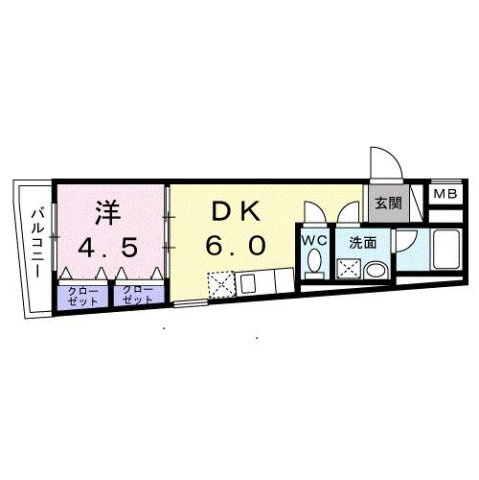 ブルー　パレット　新宿中落合の間取り