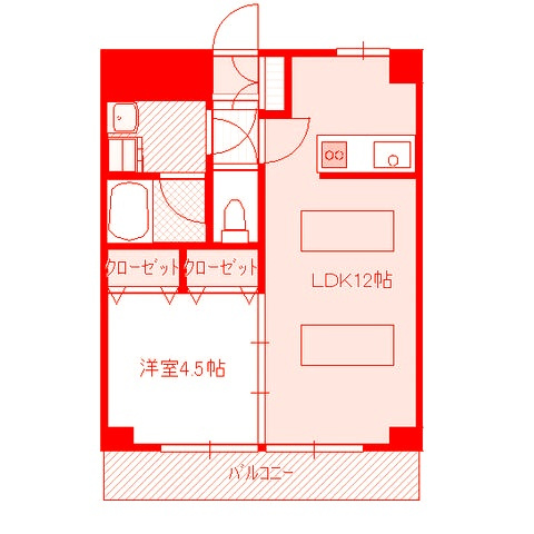 茅ヶ崎市東海岸北３丁目の賃貸マンションの間取り