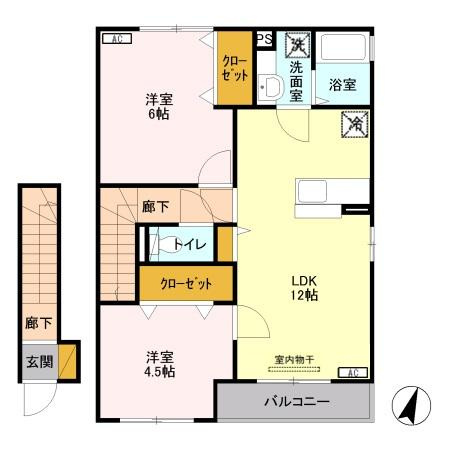 ナディア Ａ棟の間取り