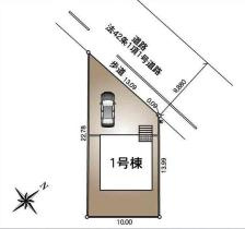 杉戸町清地第18　新築一戸建て　クレイドルガーデンの区画図|全1棟