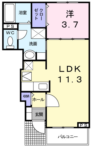 メゾンジャスティスDの間取り