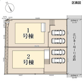 リーブルガーデン大野城市南ケ丘3丁目の区画図