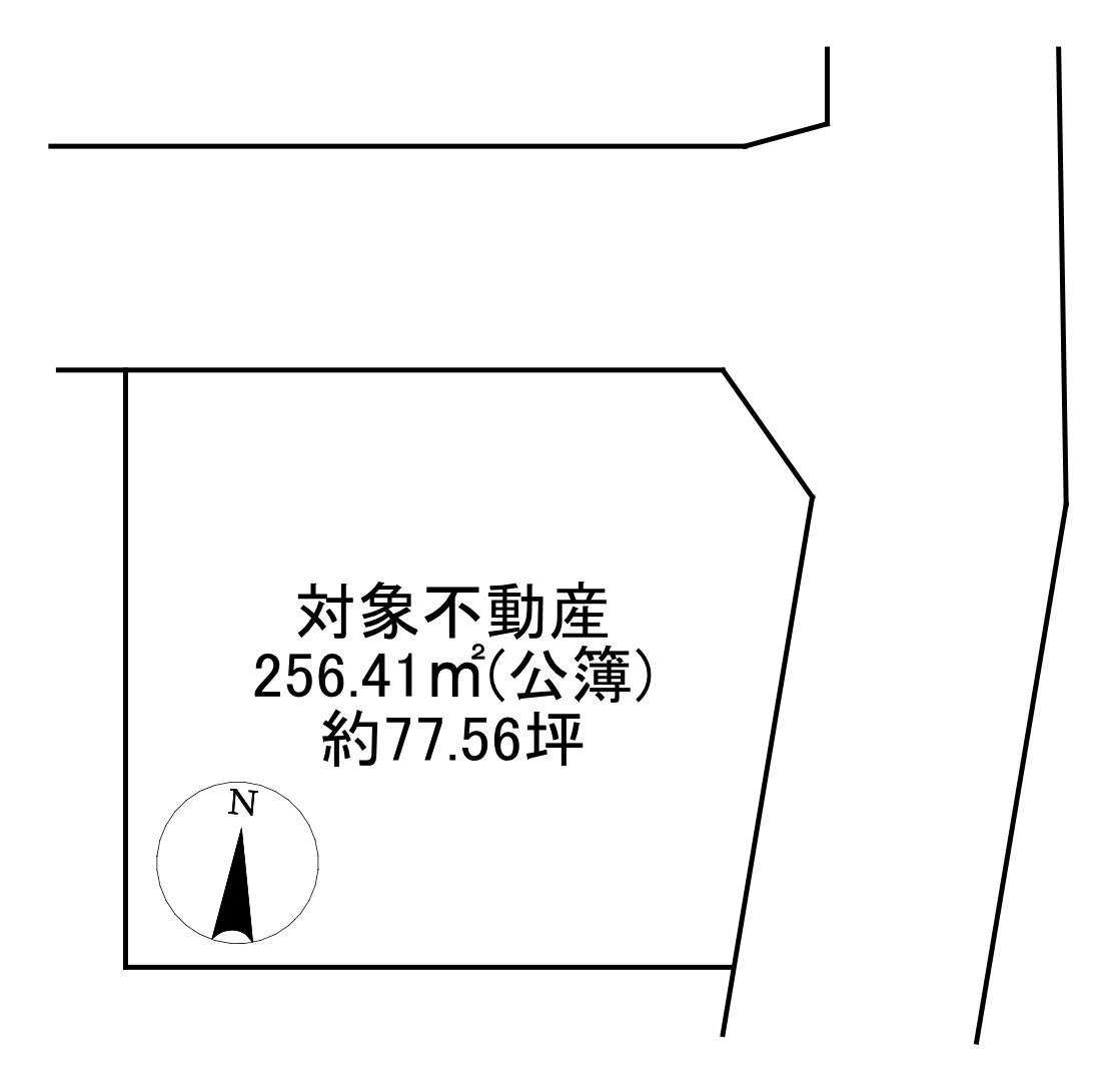 -三丁目不動産事務員-　太田市烏山上町　の土地図