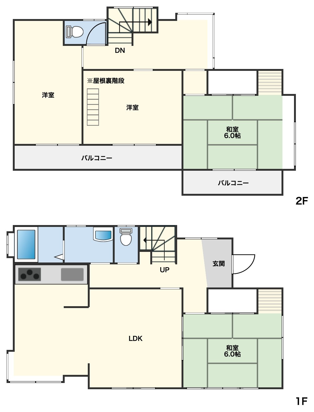 群馬県佐波郡玉村町飯塚　中古戸建　～窓から緑豊かな田園風景を望む、平坦で穏やかな住環境。～の間取り