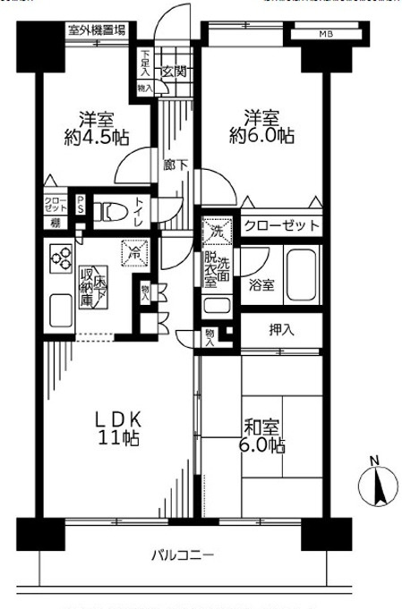 ベルポート朝霞台の間取り|3LDK
