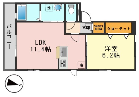 クヴァルチーラ奥戸の間取り