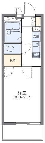 レオパレスベイサイドコート横浜の間取り