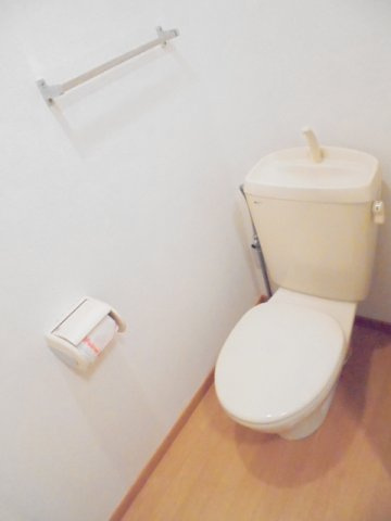 落ち着いた色調のトイレです