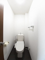 落ち着いた色調のトイレです