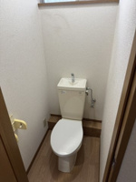 落ち着いた色調のトイレです